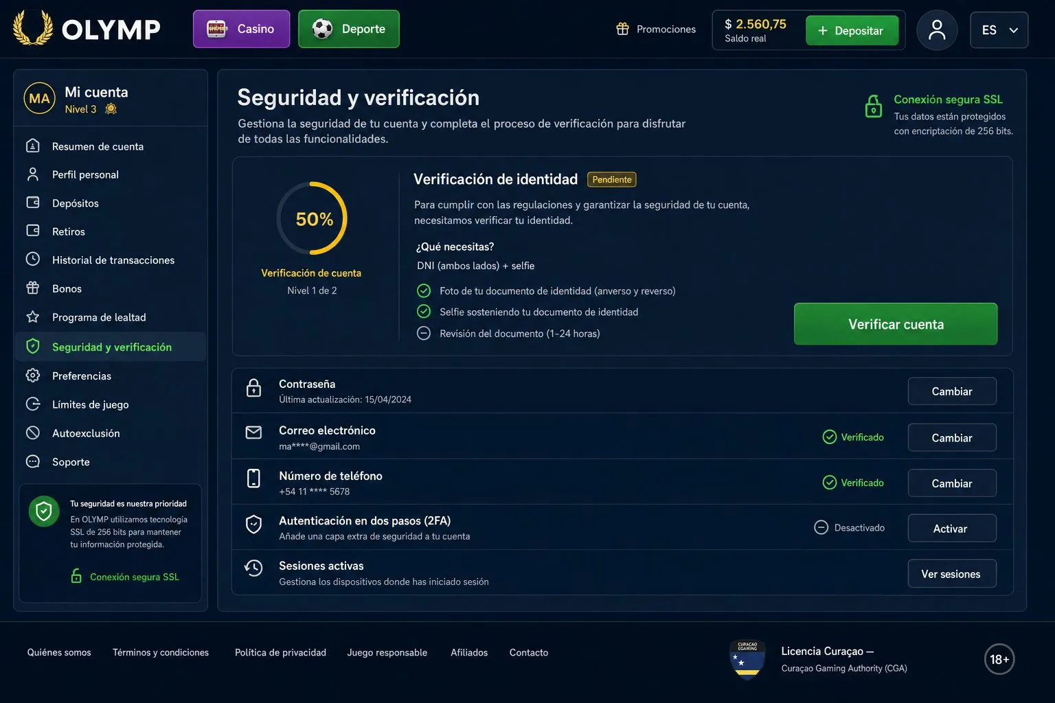 Seguridad, licencia, sitio oficial y juegos con móvil de Olimp Casino